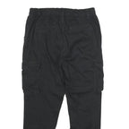 FBSISTER Womens Cotton Blend Black Regular Cargo Trousers W32 L27 Zip Pockets