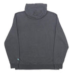 PUMA Mens Grey & Turquoise Logo Pullover Hoodie L Cotton Blend Casual Sweatshirt