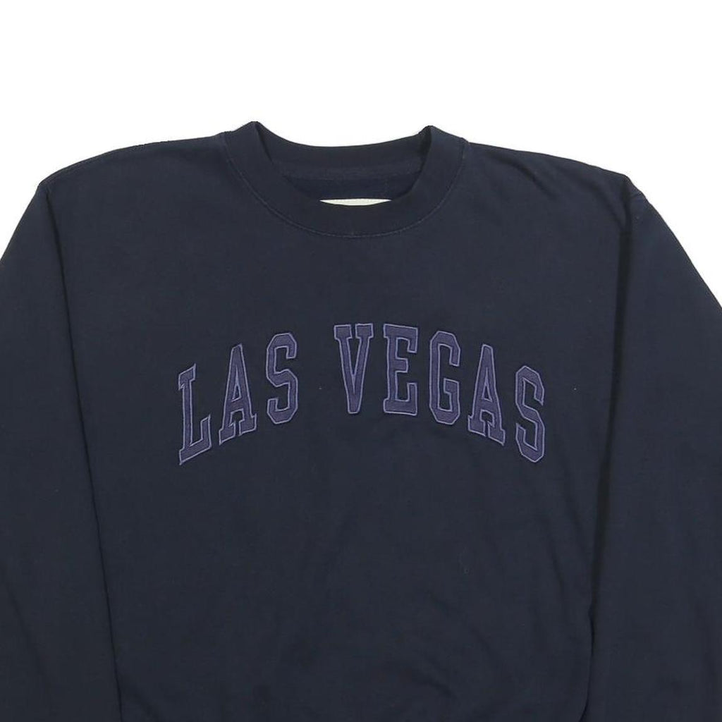 NEW YORK POPULAR Mens Blue Las Vegas Crew Neck L Cotton Blend Sweatshirt