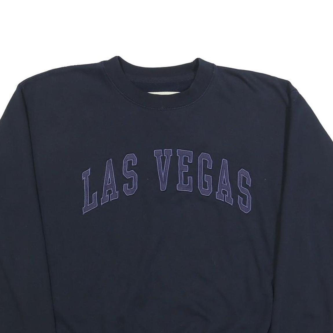 NEW YORK POPULAR Mens Blue Las Vegas Crew Neck L Cotton Blend Sweatshirt