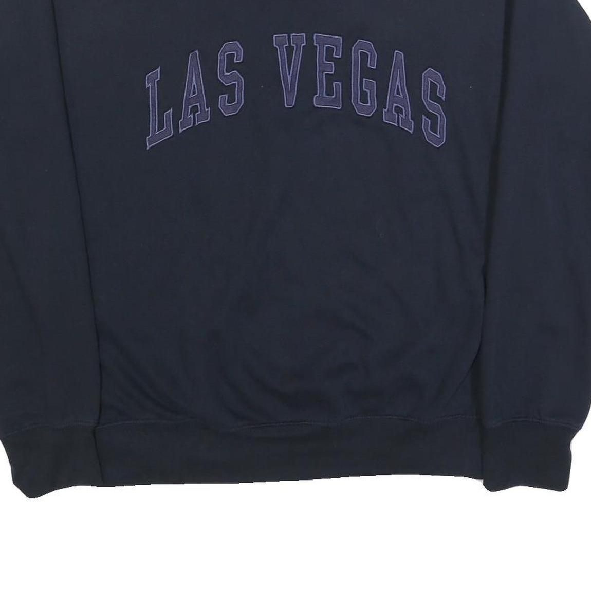 NEW YORK POPULAR Mens Blue Las Vegas Crew Neck L Cotton Blend Sweatshirt
