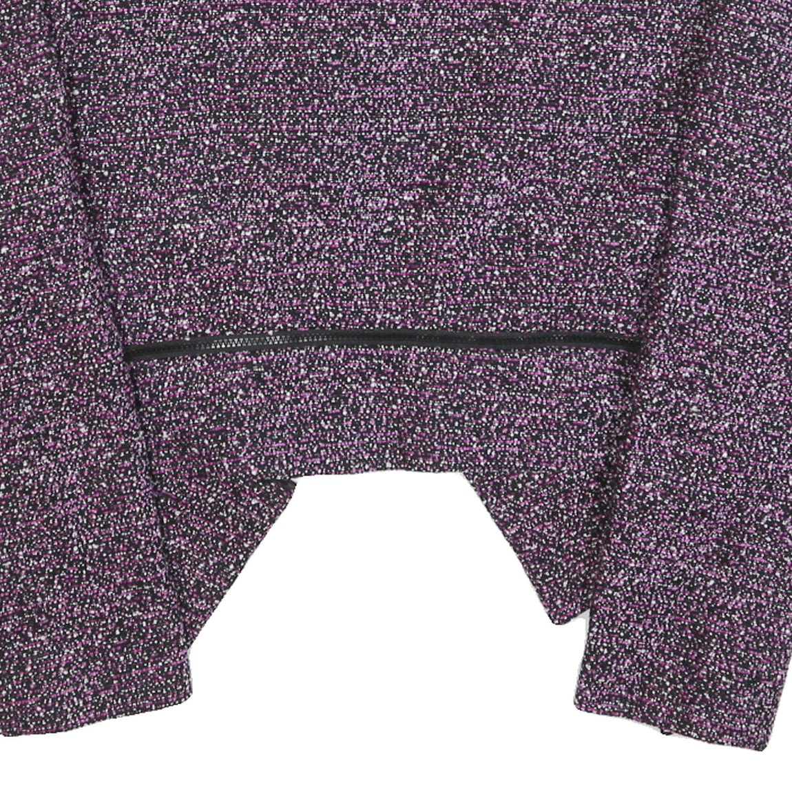 CALVIN KLEIN Womens Purple Plain Cropped Jacket M Polyester Blend Zip Closure