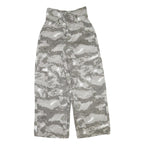 Womens Cotton Cargo Trousers W28 L30 Regular Fit Grey Camouflage Zip Closure