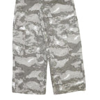 Womens Cotton Cargo Trousers W28 L30 Regular Fit Grey Camouflage Zip Closure