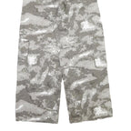 Womens Cotton Cargo Trousers W28 L30 Regular Fit Grey Camouflage Zip Closure