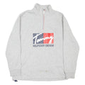 TOMMY HILFIGER Mens Sweatshirt Grey 1/4 Zip XS