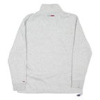TOMMY HILFIGER Mens Sweatshirt Grey 1/4 Zip XS