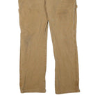 DICKIES Mens Regular Fit Beige Cotton Blend Zip Trousers W38 L30 Workwear