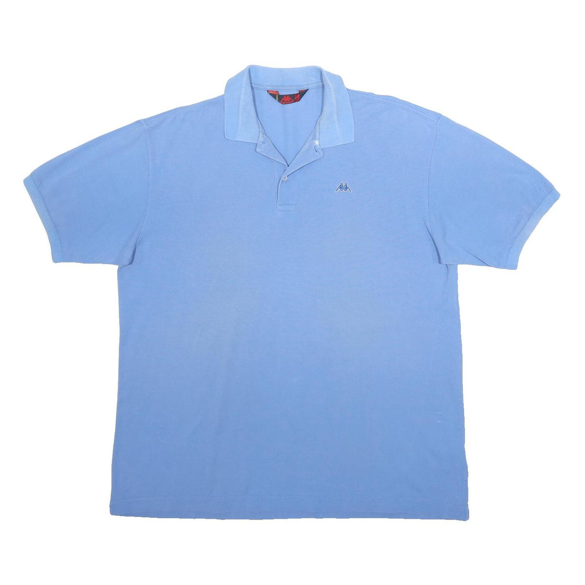 KAPPA Mens Blue Short Sleeve Plain 2XL Cotton Polo Shirt Casual