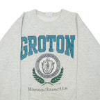 HANES ACTIVEWEAR Massachusetts Mens Sweatshirt Grey Crew Neck USA L