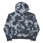 CHAMPION Womens Black & Grey Tie Dye Pullover Hoodie XL