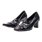 BALLY Pump Heels Black Leather Womens UK 8