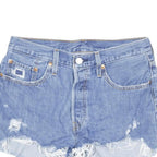 LEVI'S Womens Denim Blue Distressed Cut-Off Shorts M W30 Casual Summer