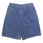 Womens Denim Shorts Blue Casual L W34 Classic Fit Cotton Comfortable