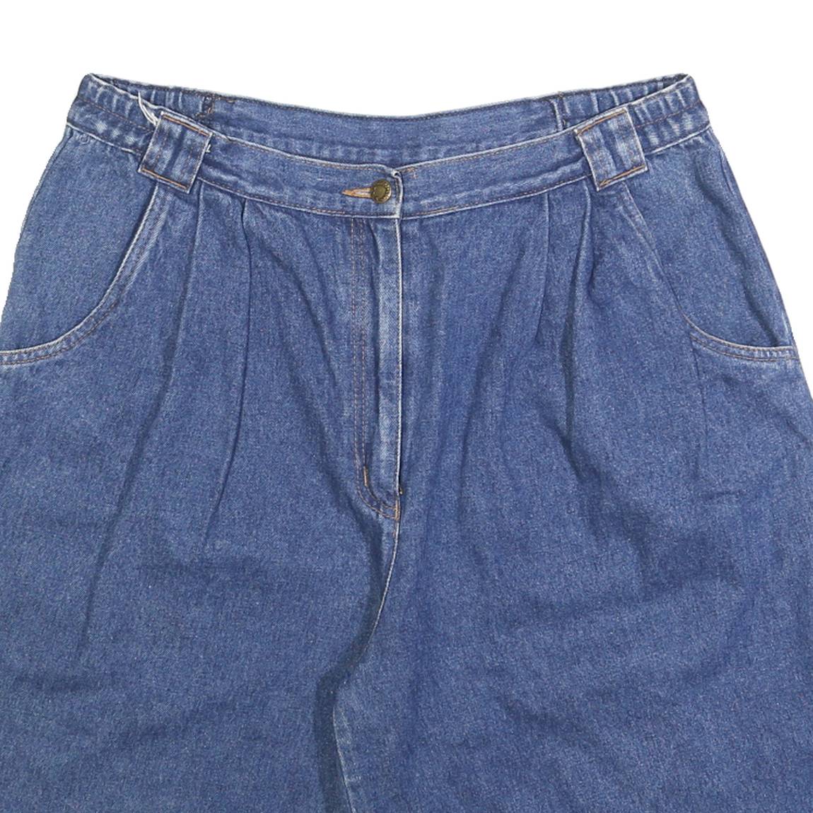 Womens Denim Shorts Blue Casual L W34 Classic Fit Cotton Comfortable