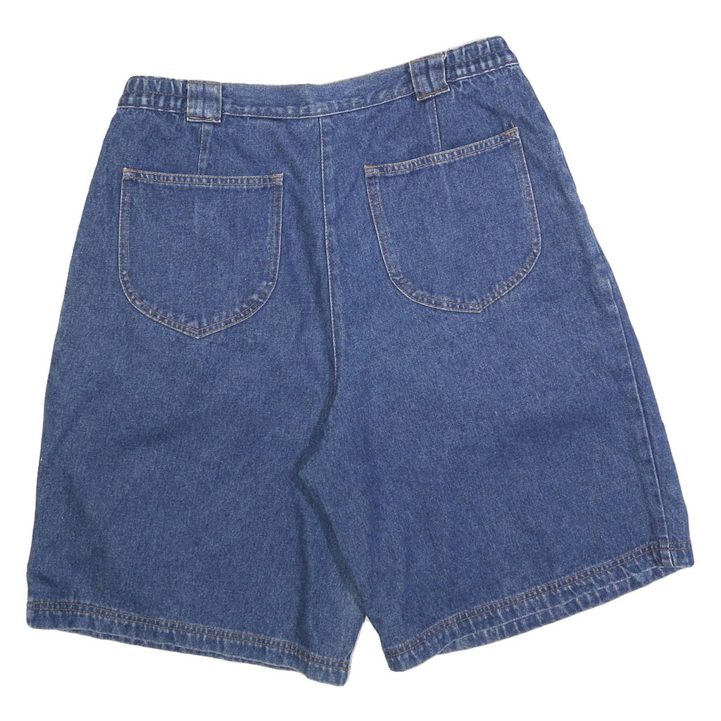 Womens Denim Shorts Blue Casual L W34 Classic Fit Cotton Comfortable