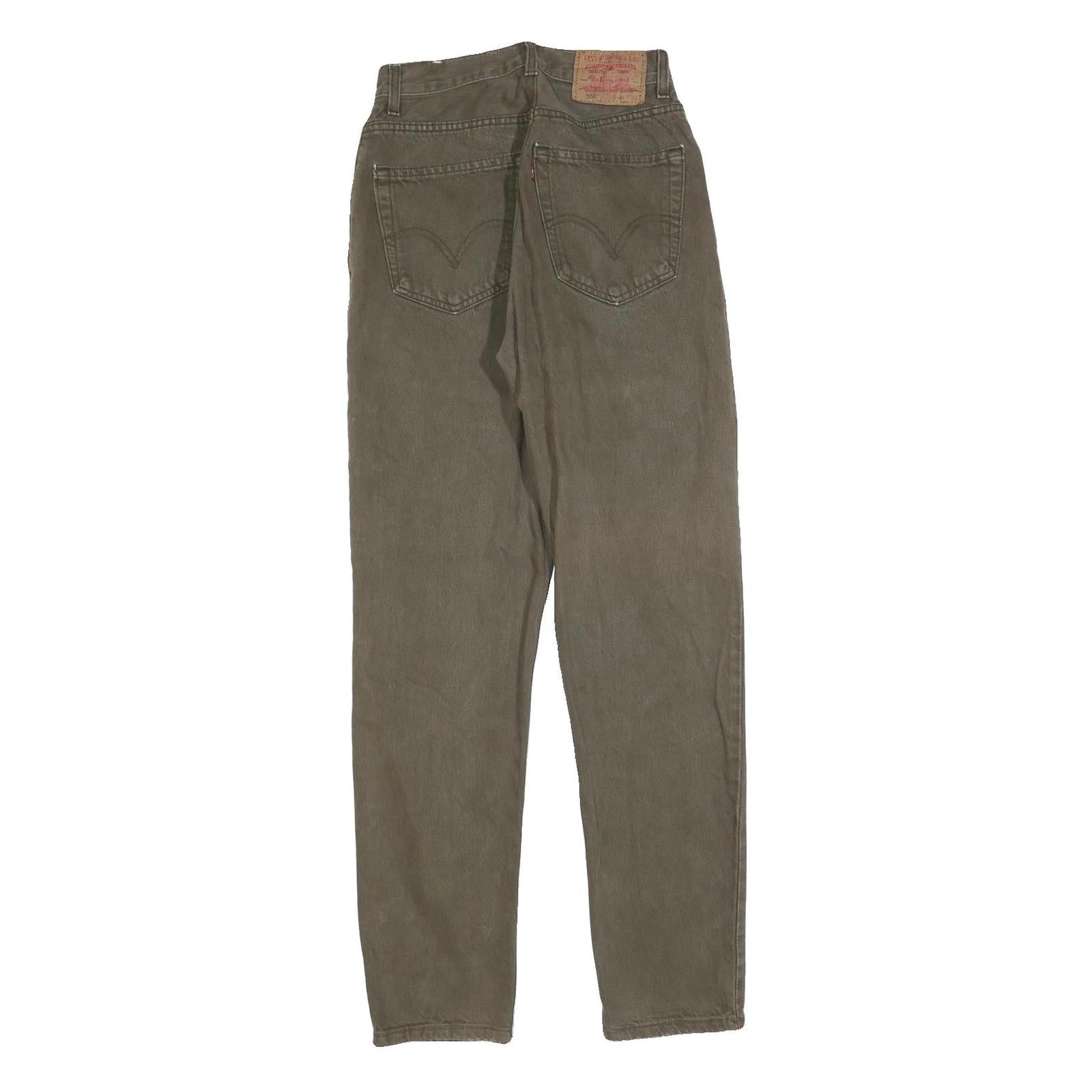 LEVI'S 550 Tapered Womens Jeans Brown Regular Tapered Denim Medium W25 L32