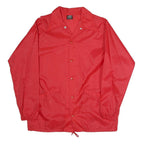 ARISTO JAC BY HILTON Mens Red Polyester Blend Button Jacket M Plain Buttoned