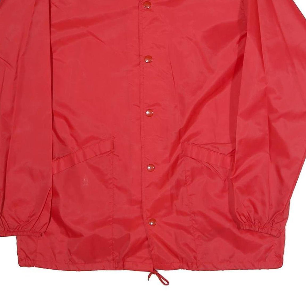ARISTO JAC BY HILTON Mens Red Polyester Blend Button Jacket M Plain Buttoned