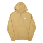NIKE Mens Beige Pullover Hoodie S Cotton Blend Casual Sportswear