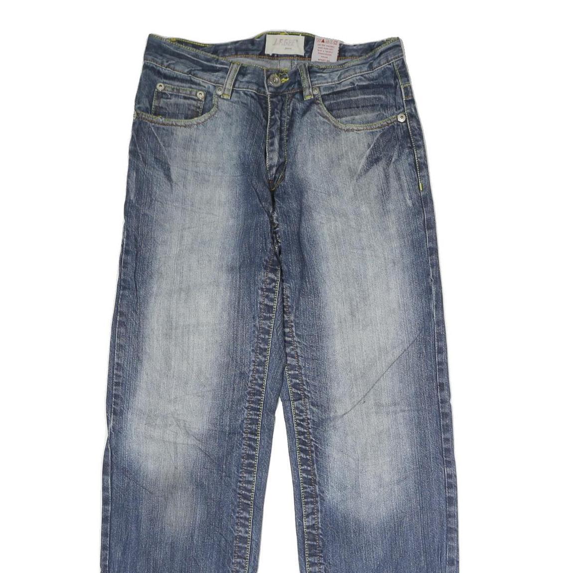 J.F.GEE Mens Jeans Blue Regular Straight Denim Medium W28 L29 Casual Wear