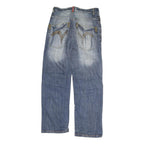 J.F.GEE Mens Jeans Blue Regular Straight Denim Medium W28 L29 Casual Wear