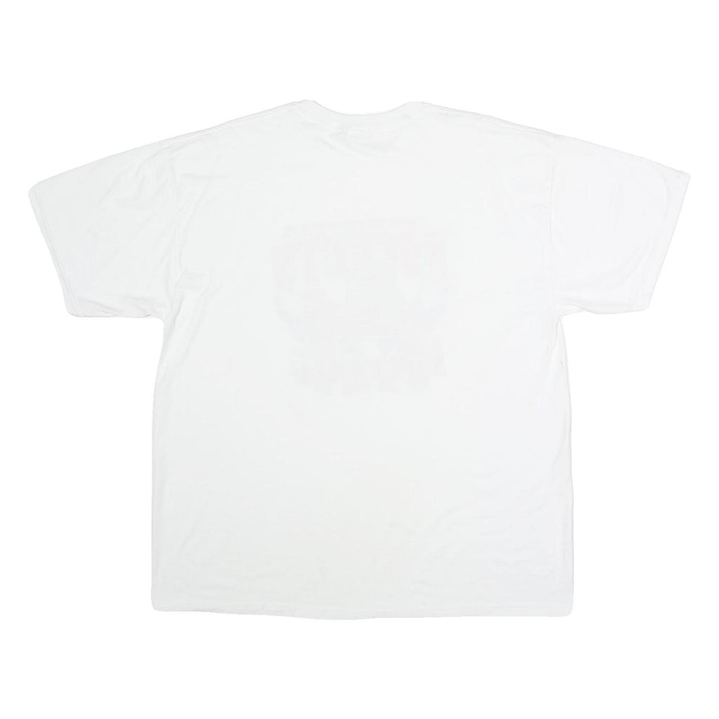 GILDAN Mens White Farmington Rockets Football Camp Single Stitch T-Shirt XL