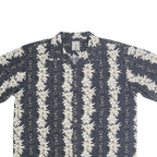 ROUNDTREE & YORKE Mens Navy Blue & Cream Floral Short Sleeve Shirt XL Casual