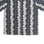 ROUNDTREE & YORKE Mens Navy Blue & Cream Floral Short Sleeve Shirt XL Casual