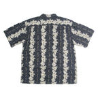 ROUNDTREE & YORKE Mens Navy Blue & Cream Floral Short Sleeve Shirt XL Casual