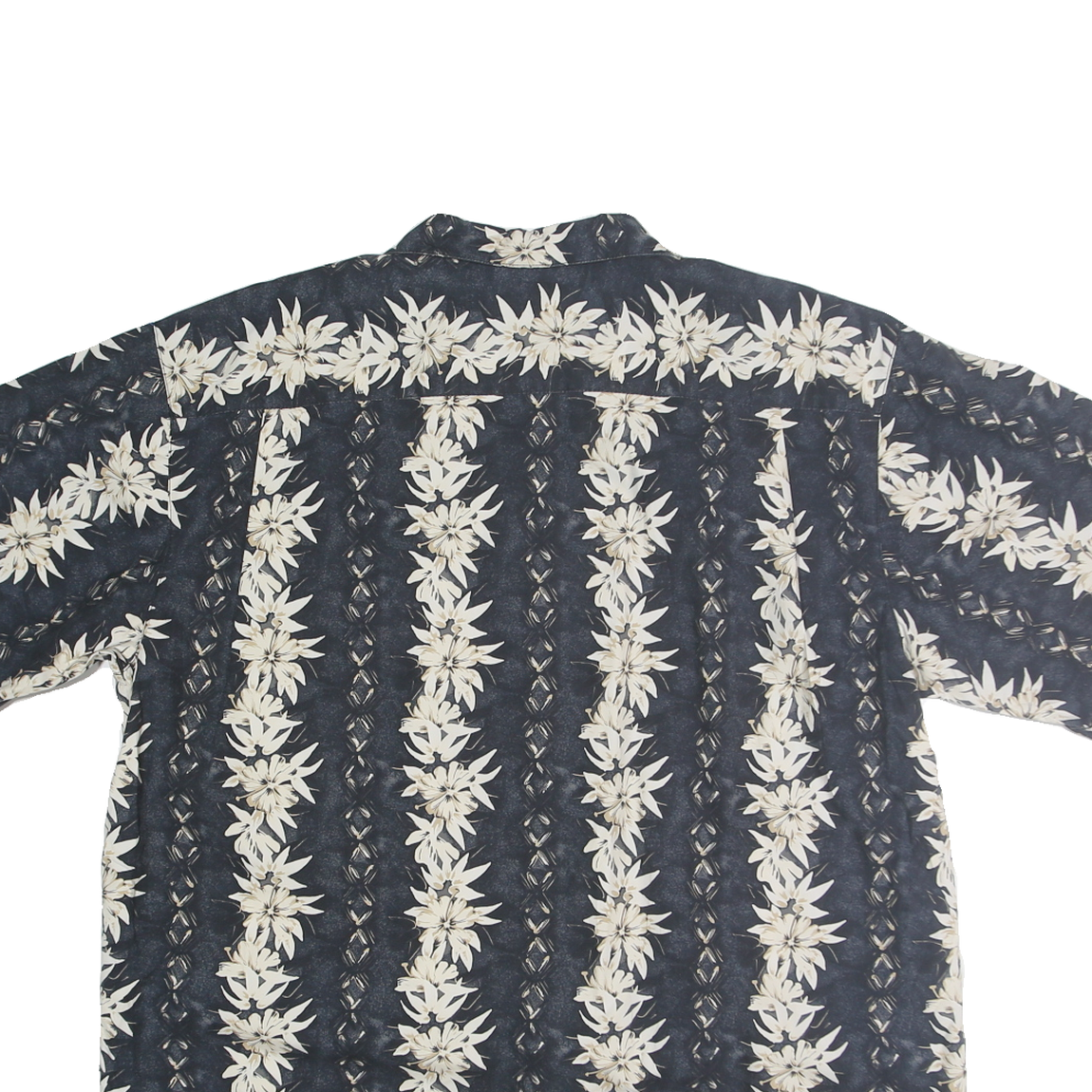 ROUNDTREE & YORKE Mens Navy Blue & Cream Floral Short Sleeve Shirt XL Casual