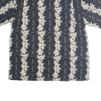 ROUNDTREE & YORKE Mens Navy Blue & Cream Floral Short Sleeve Shirt XL Casual