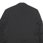 PIERRE CARDIN Mens Black Wool Classic Jacket L Plain Button Closure Elegant