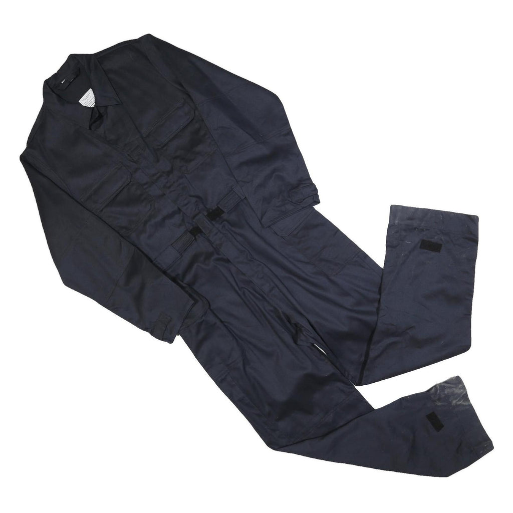 TULLAHOMA Mens Black Cotton Blend Loose Dungarees L W38 L32 Workwear Pockets