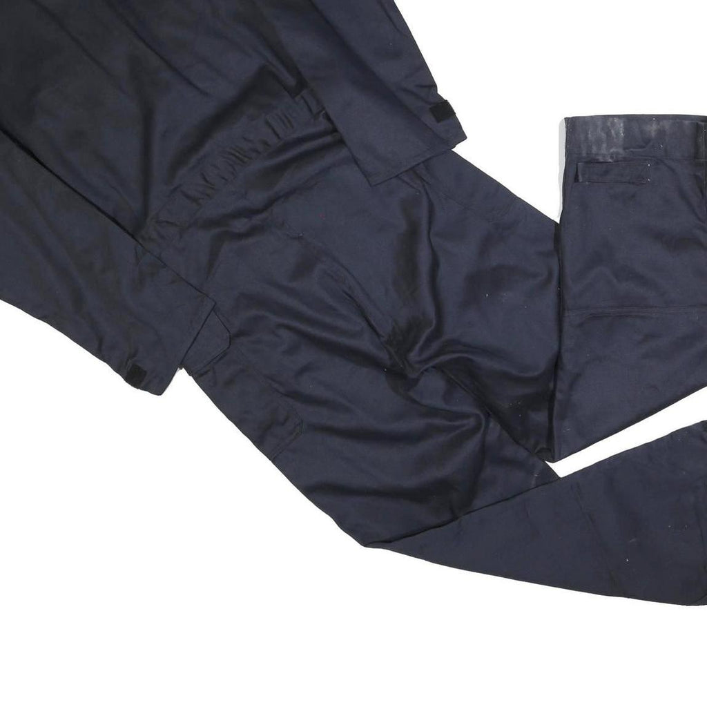 TULLAHOMA Mens Black Cotton Blend Loose Dungarees L W38 L32 Workwear Pockets