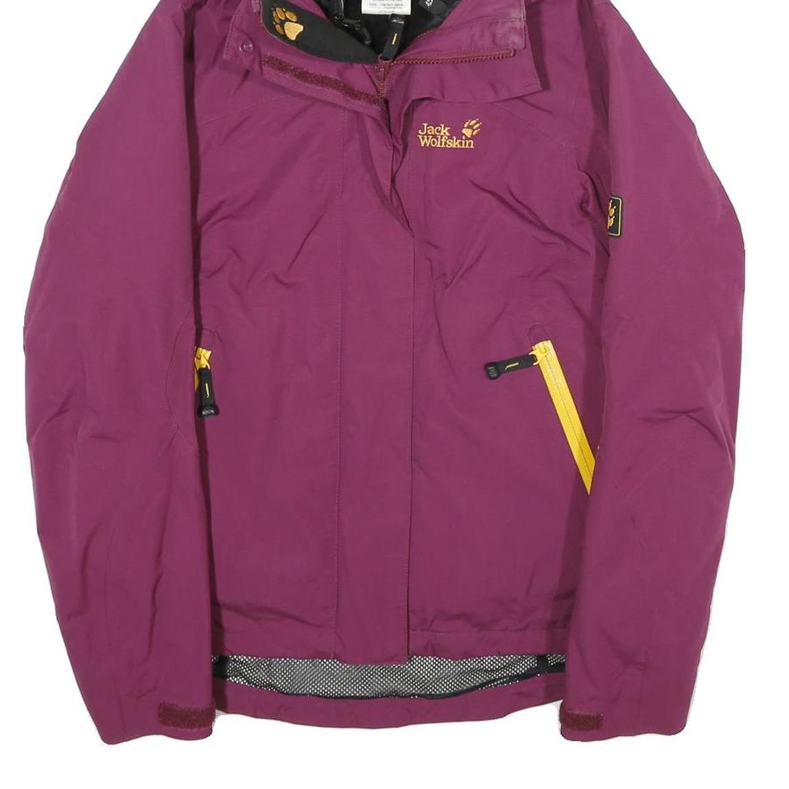 JACK WOLFSKIN Womens Purple Outdoor Jacket UK 10 Polyamide Blend Zip Hooded
