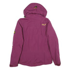 JACK WOLFSKIN Womens Purple Outdoor Jacket UK 10 Polyamide Blend Zip Hooded