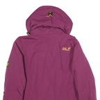 JACK WOLFSKIN Womens Purple Outdoor Jacket UK 10 Polyamide Blend Zip Hooded