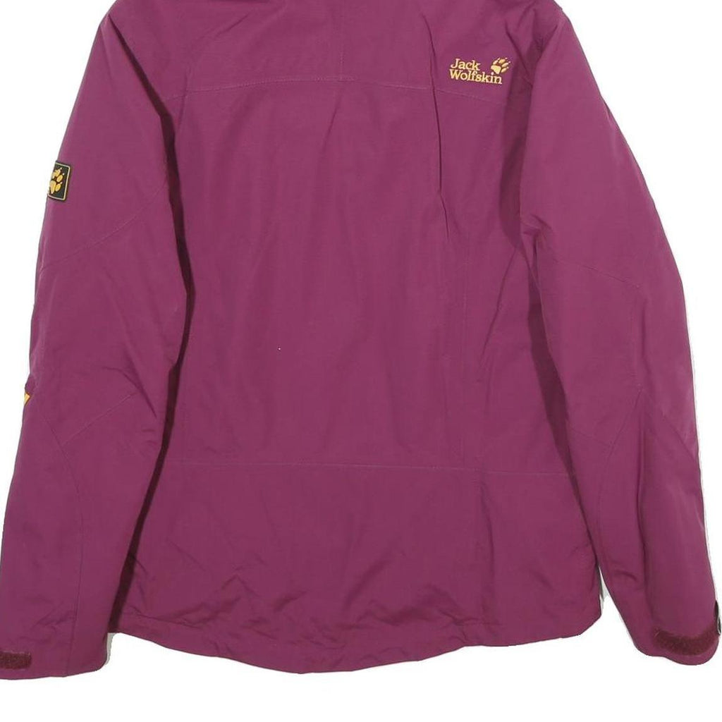 JACK WOLFSKIN Womens Purple Outdoor Jacket UK 10 Polyamide Blend Zip Hooded