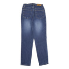 FADED GLORY Womens Classic Blue Denim Light W26 L30 Straight Cotton Blend Zip