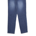 FADED GLORY Womens Classic Blue Denim Light W26 L30 Straight Cotton Blend Zip