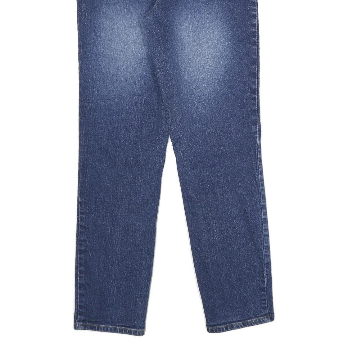 FADED GLORY Womens Classic Blue Denim Light W26 L30 Straight Cotton Blend Zip