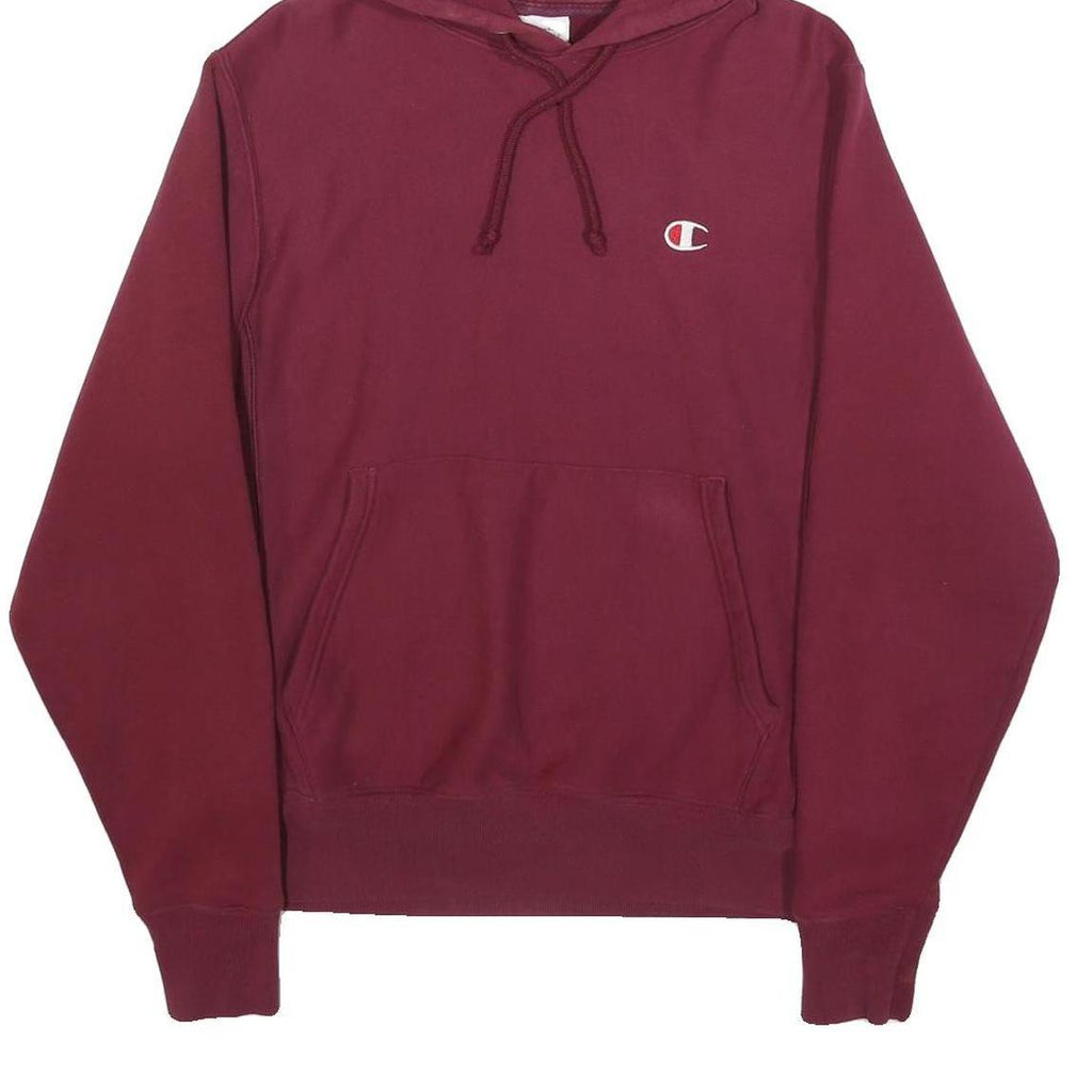 CHAMPION REVERSE WEAVE Mens Maroon Pullover Hoodie S Cotton Blend Casual