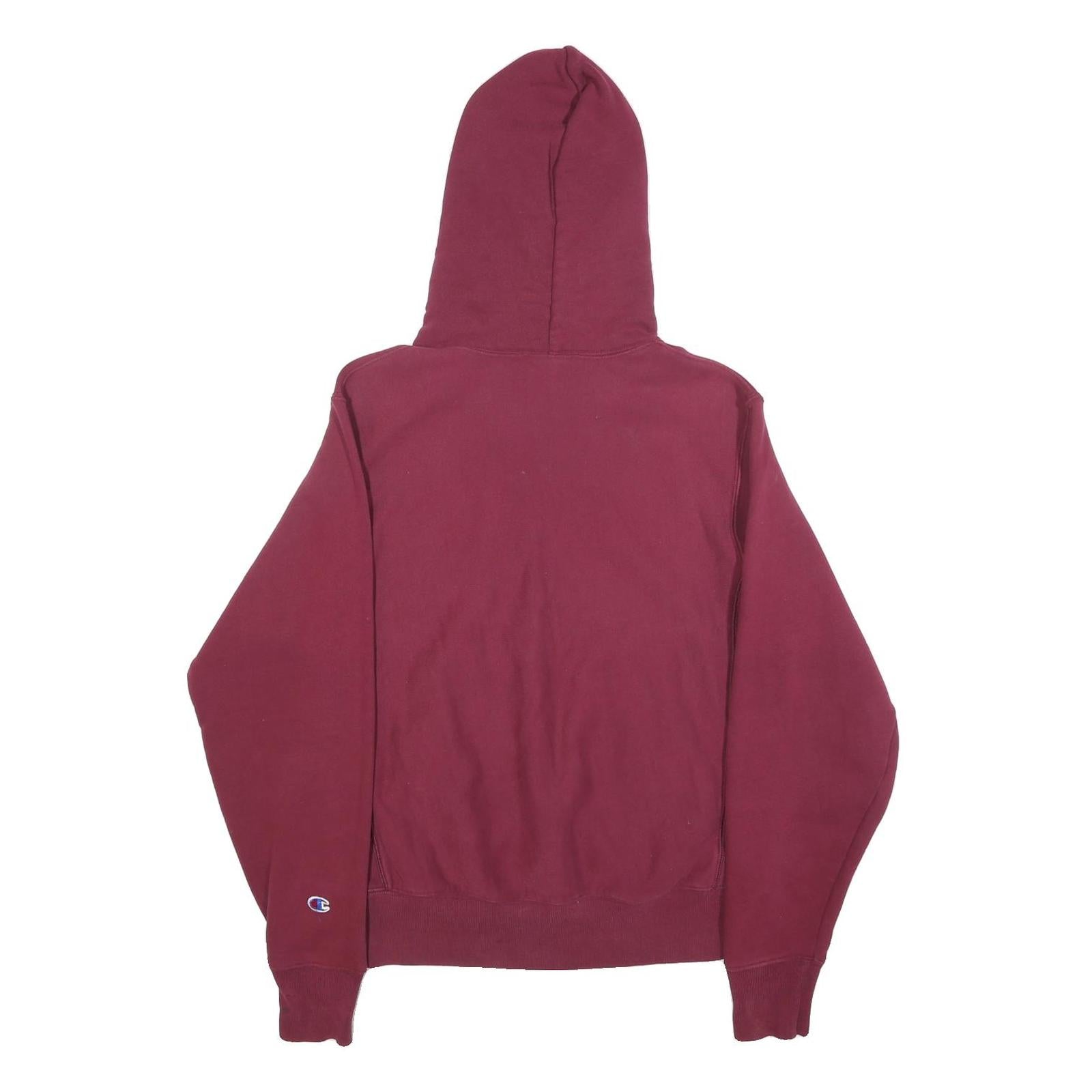 CHAMPION REVERSE WEAVE Mens Maroon Pullover Hoodie S Cotton Blend Casual