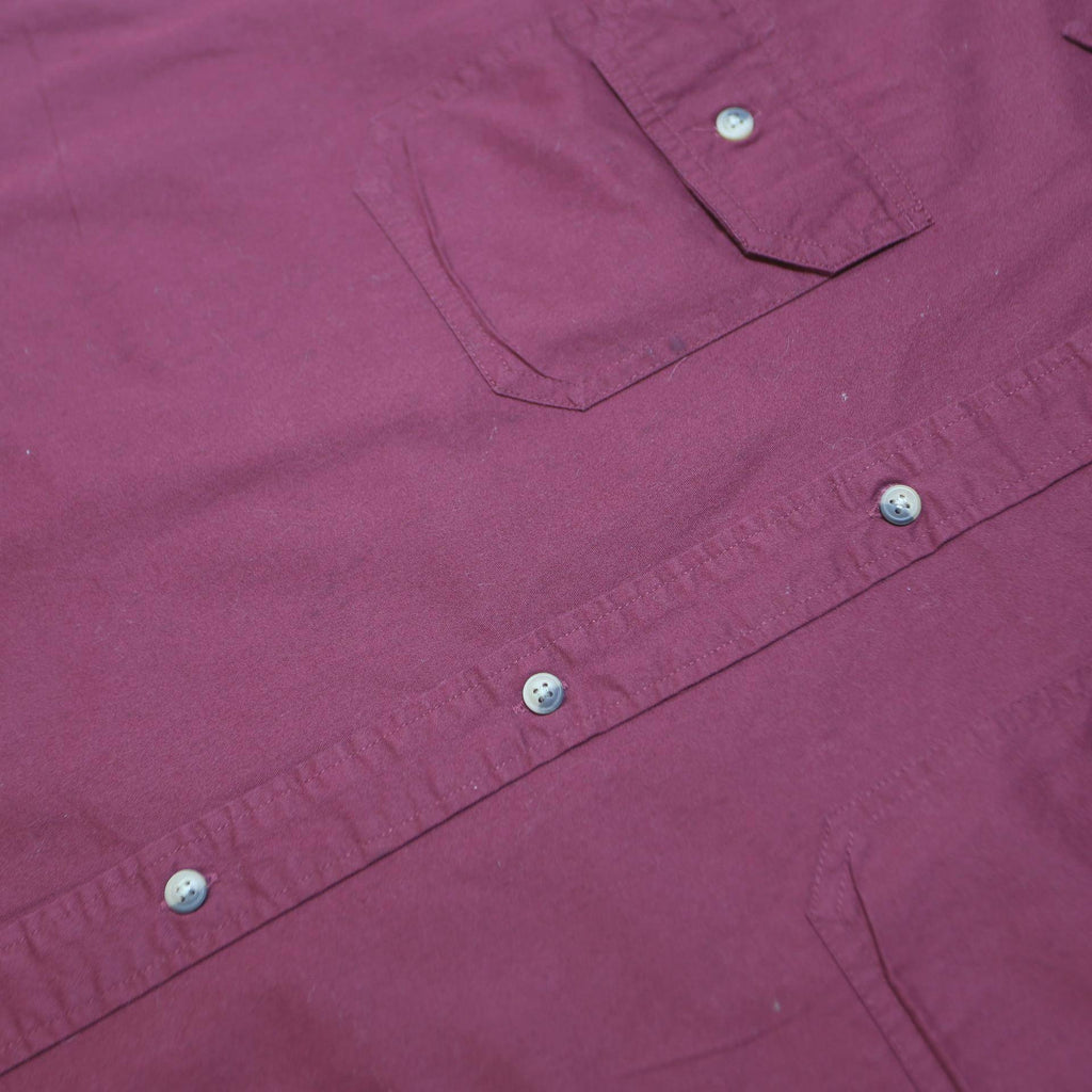 WRANGLER Mens Maroon Shirt XL Cotton Short Sleeve Button Work Casual