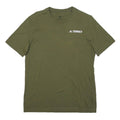 ADIDAS Mens Green Terrex Logo T-Shirt S Short Sleeve Crew Neck Outdoor