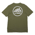 ADIDAS Mens Green Terrex Logo T-Shirt S Short Sleeve Crew Neck Outdoor