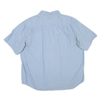 CARHARTT Mens Blue Short Sleeve Shirt 2XL Cotton Blend Workwear Casual