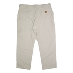 CARHARTT Mens Cotton Beige Relaxed Straight Trousers W42 L32 Workwear Casual
