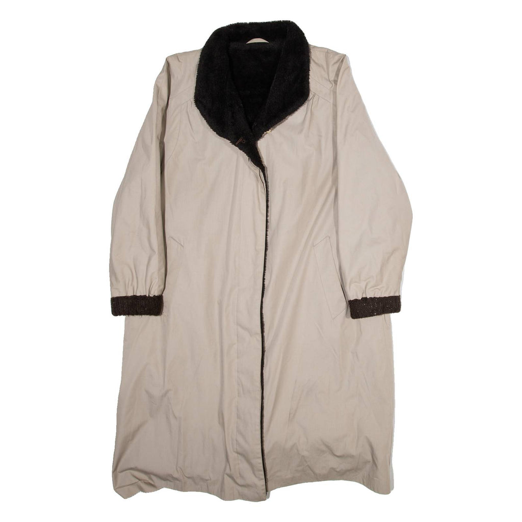 NINO Sherpa Lined Womens Overcoat Jacket Beige M